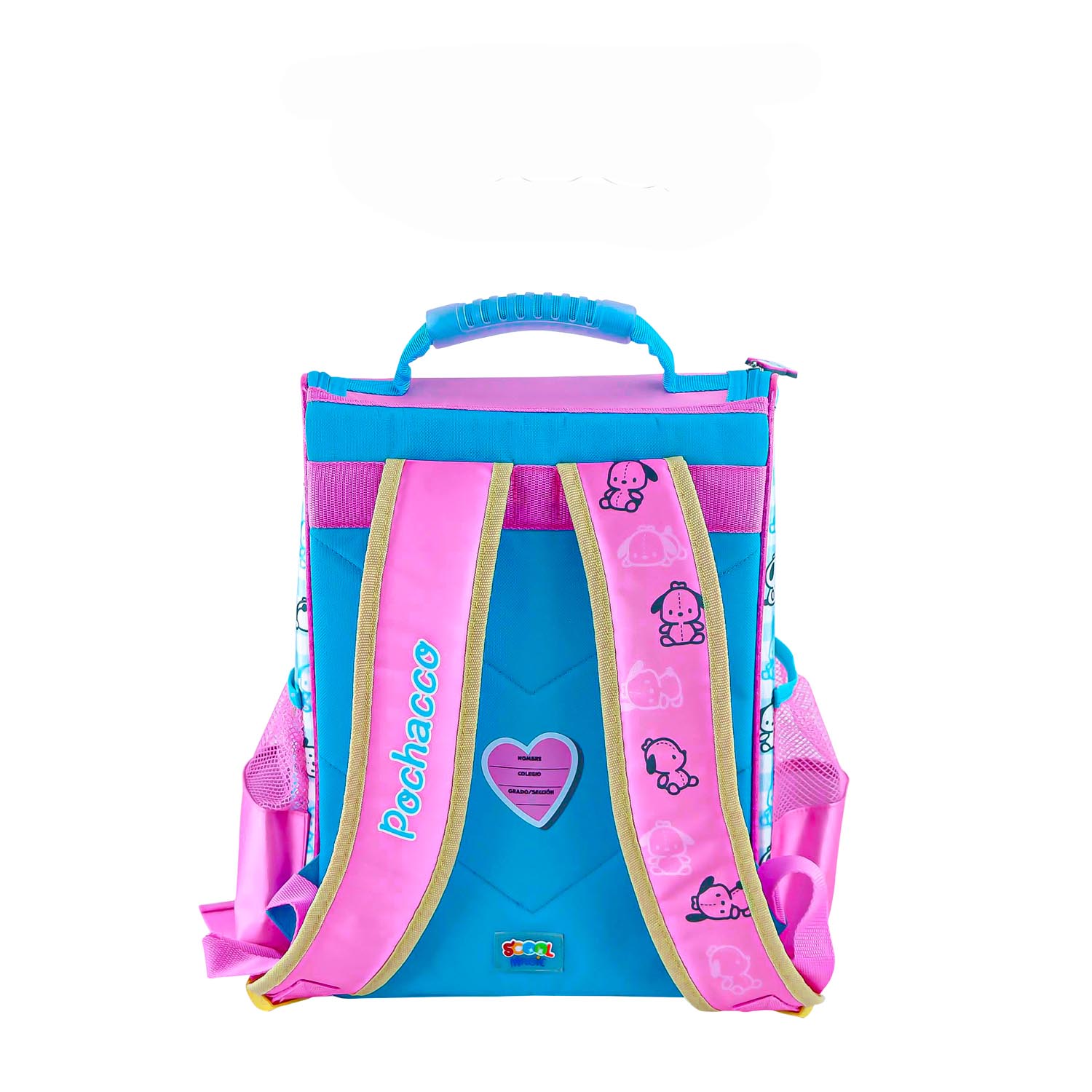 SET MOCHILA POCHACCO MALETA ESPALDA NIÑA OFICIO SCOOL KOMBAT LONCHERA CARTUCHERA KAWAII - 3