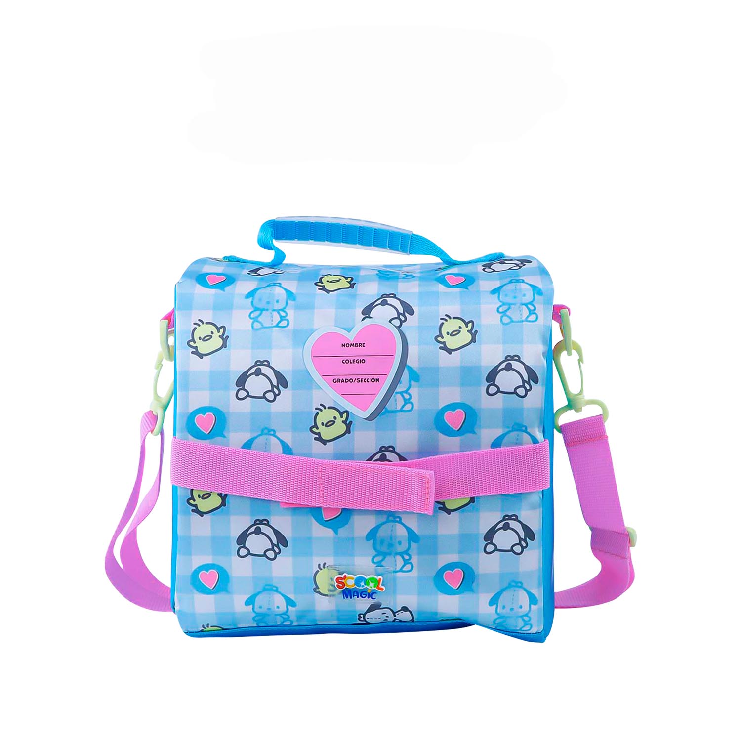 SET MOCHILA POCHACCO MALETA ESPALDA NIÑA OFICIO SCOOL KOMBAT LONCHERA CARTUCHERA KAWAII - 5