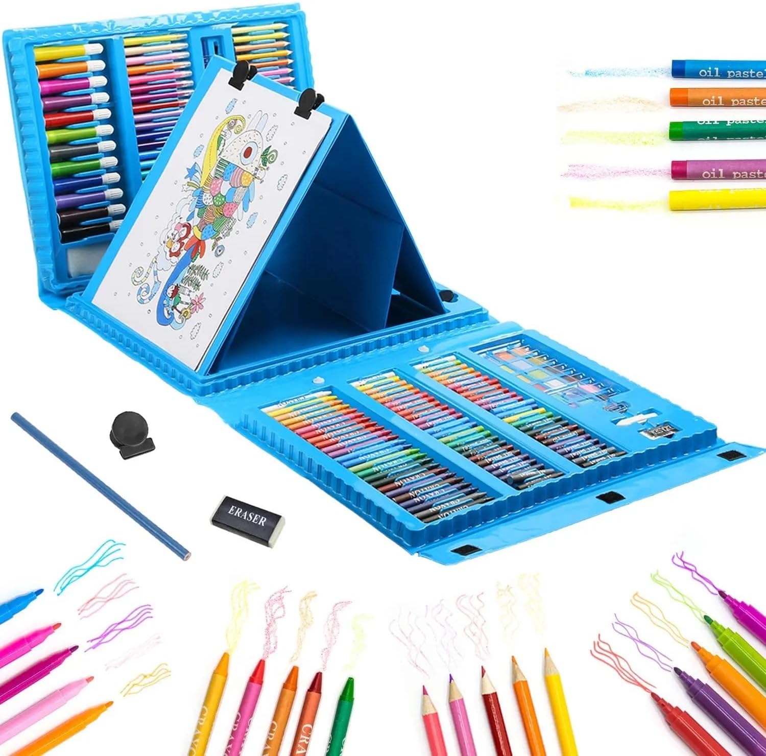 SET ARTE NIÑOS PLUMONES COLORES ACUARELAS KIT ARTÍSTICO NIÑO INFANTIL - 2