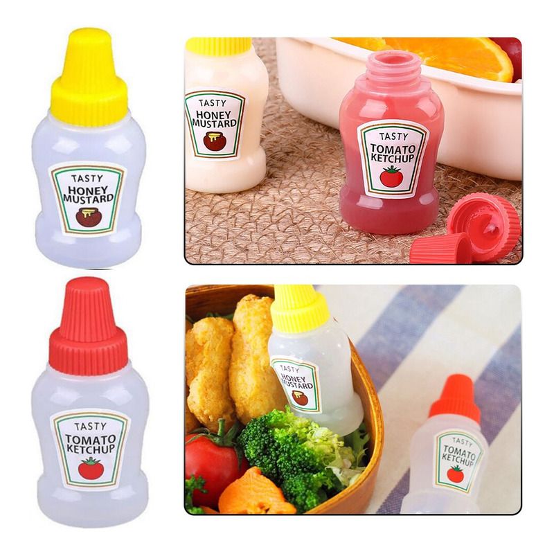 BOTELLA RECIPIENTE LONCHERA PARA SALSAS CREMAS CONDIMENTOS MINI DISPENSADOR SALSA COCINA - 2