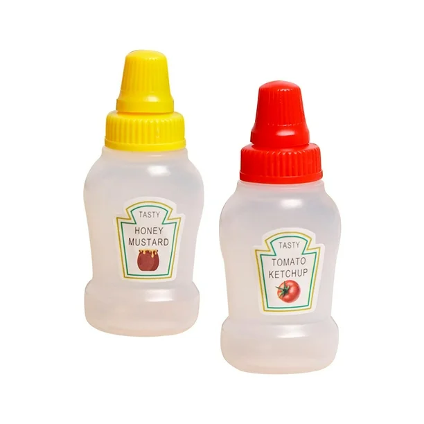 BOTELLA RECIPIENTE LONCHERA PARA SALSAS CREMAS CONDIMENTOS MINI DISPENSADOR SALSA COCINA - 4