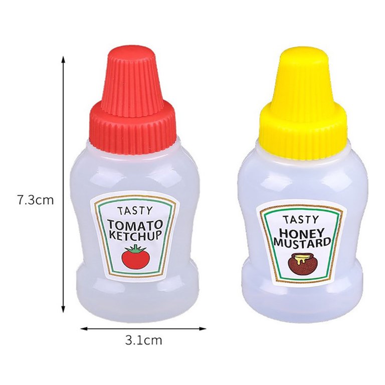 BOTELLA RECIPIENTE LONCHERA PARA SALSAS CREMAS CONDIMENTOS MINI DISPENSADOR SALSA COCINA - 7