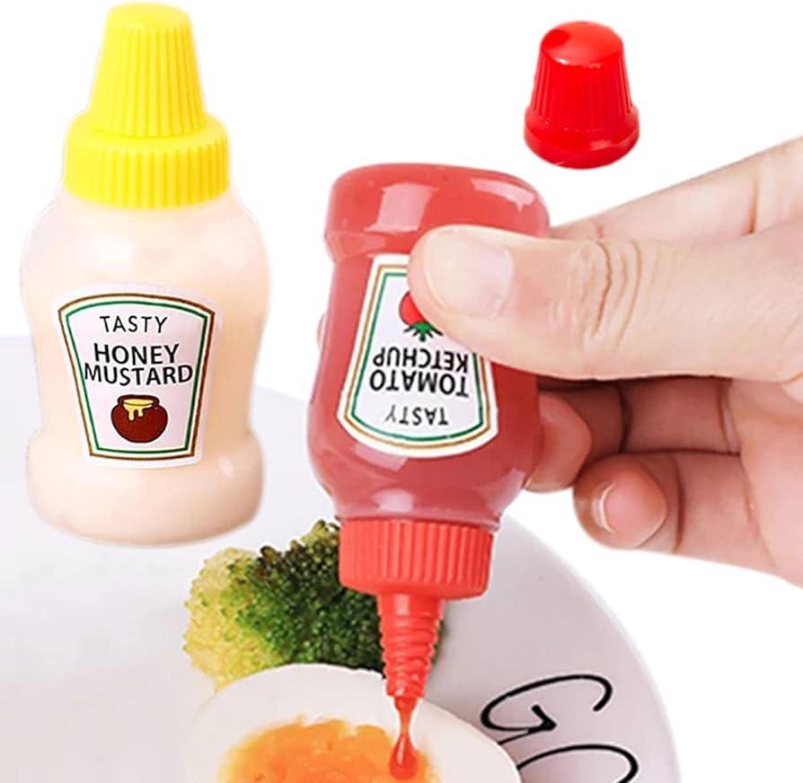 BOTELLA RECIPIENTE LONCHERA PARA SALSAS CREMAS CONDIMENTOS MINI DISPENSADOR SALSA COCINA - 8