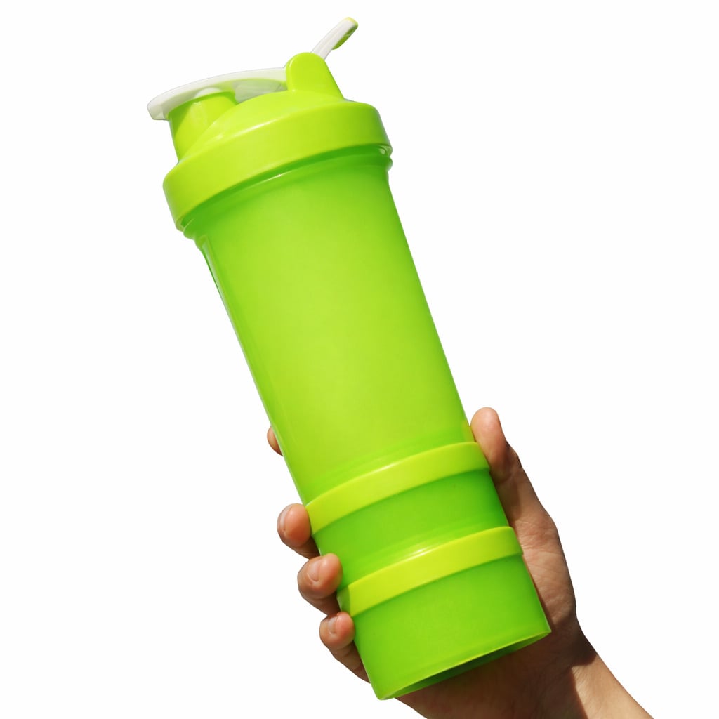 TOMATODO SHAKER DEPORTIVO BOTELLA MEZCLADOR PROTEINA COMPARTIMENTOS PORTÁTIL GYM 600 ML - 3