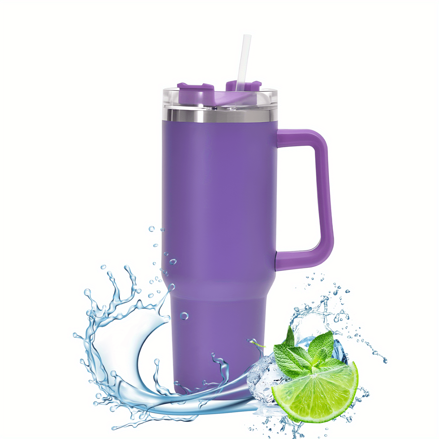 TERMO VASO TOMATODO TUMBLER TERMICO ACERO INOXIDABLE 40OZ MORADO - 1