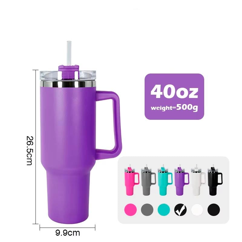 TERMO VASO TOMATODO TUMBLER TERMICO ACERO INOXIDABLE 40OZ MORADO - 5