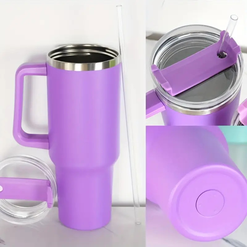 TERMO VASO TOMATODO TUMBLER TERMICO ACERO INOXIDABLE 40OZ MORADO - 6
