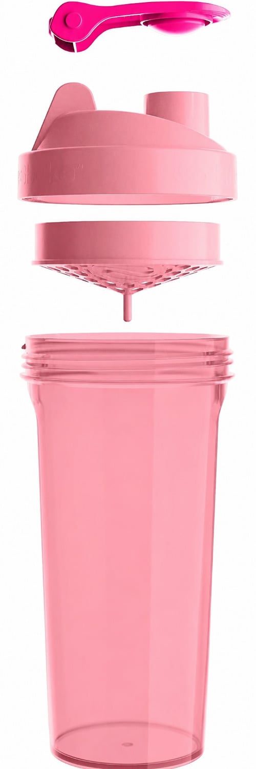 SHAKER TOMATODO BOTELLA MEZCLADOR DE PROTEÍNA BATIDOS CON FILTRO GYM ROSADO - 4