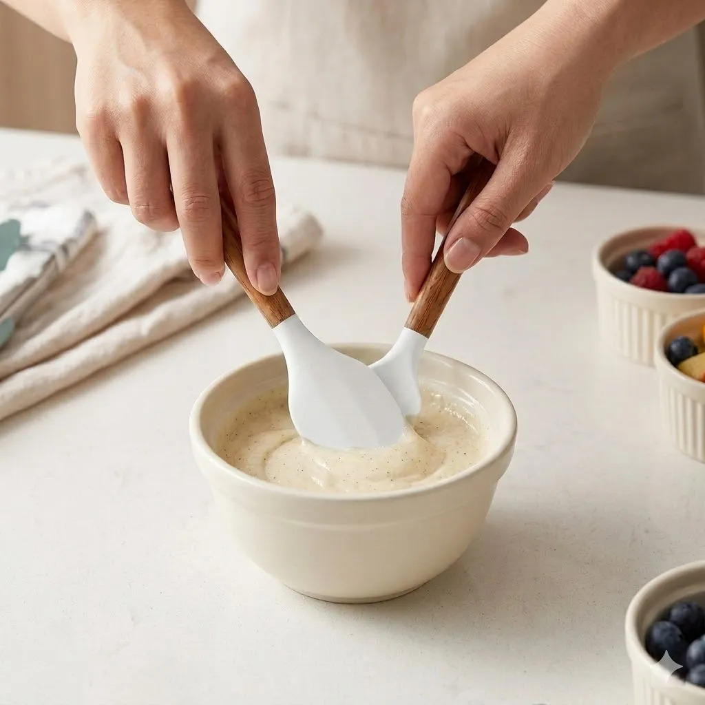 SET UTENSILIOS DE COCINA REPOSTERIA MINI 12 PIEZAS SILICONA Y MADERA - 9