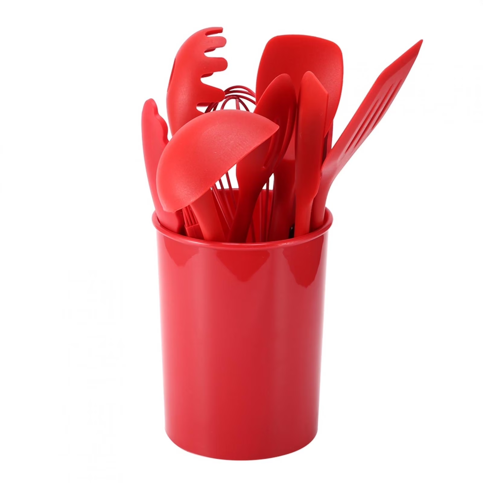 SET UTENSILIOS DE COCINA REPOSTERIA MINI 12 PIEZAS ROJO SILICONA Y MADERA - 2