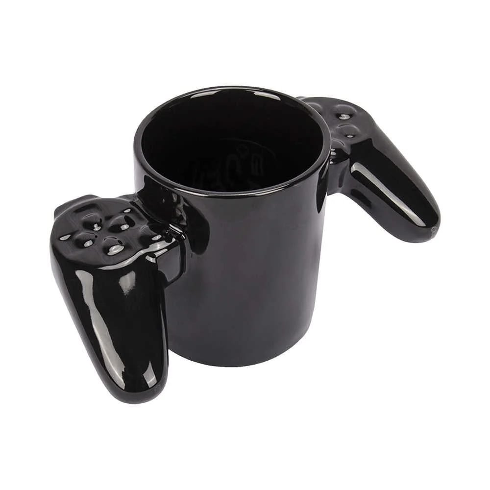 TAZA GAMER MUG GAME OVER CERÁMICA CON CONTROL NEGRO 400 ML - 4