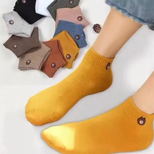 MEDIAS TOBILLERAS MUJER TALLA ÚNICA OSITO MULTICOLOR PACK 10 PARES - 4