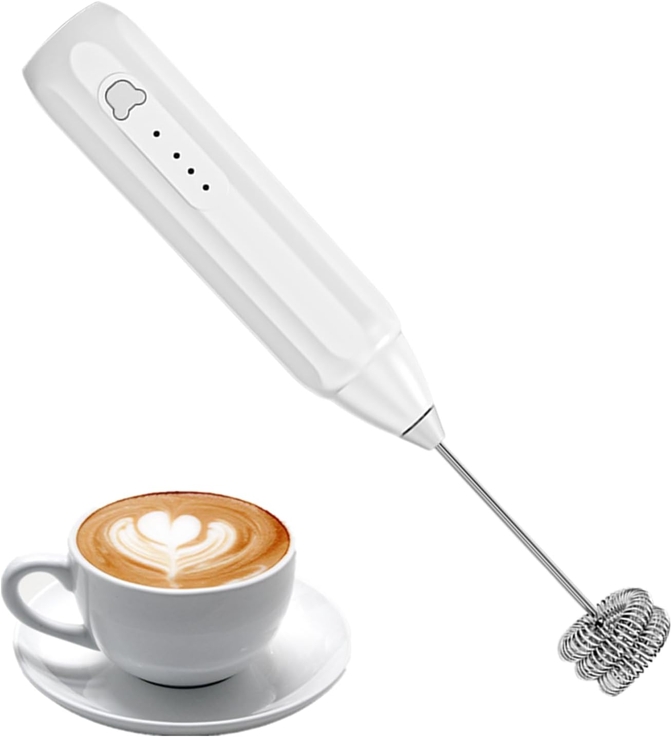 MINI BATIDOR ESPUMADOR DE LECHE CAFE ELÉCTRICO RECARGABLE USB PARA CAFÉ CAPUCHINO LATTE MATCHA - 1