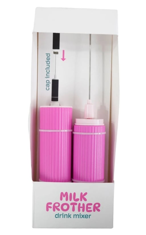 MINI BATIDOR ESPUMADOR DE LECHE ELÉCTRICO PARA CAFÉ CAPUCHINO LATTE PORTÁTIL MATCHA FUCSIA - 2