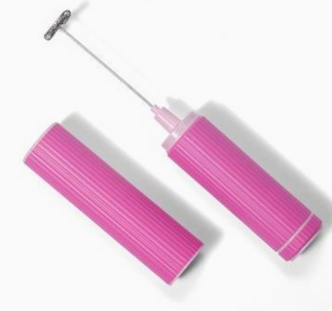 MINI BATIDOR ESPUMADOR DE LECHE ELÉCTRICO PARA CAFÉ CAPUCHINO LATTE PORTÁTIL MATCHA FUCSIA - 4
