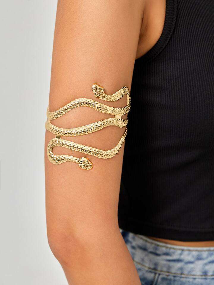 BRAZALETE PULSERA SERPIENTE DORADA MUJER PARA BRAZO SUPERIOR - 5