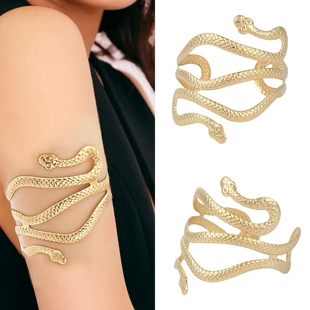 BRAZALETE PULSERA SERPIENTE DORADA MUJER PARA BRAZO SUPERIOR - 6