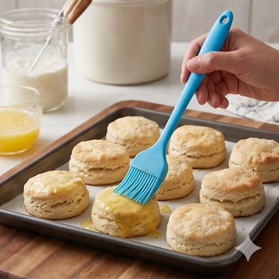 SET UTENSILIOS DE COCINA Y REPOSTERÍA SILICONA ESPÁTULAS BATIDOR Y BROCHA 5 PIEZAS - 9