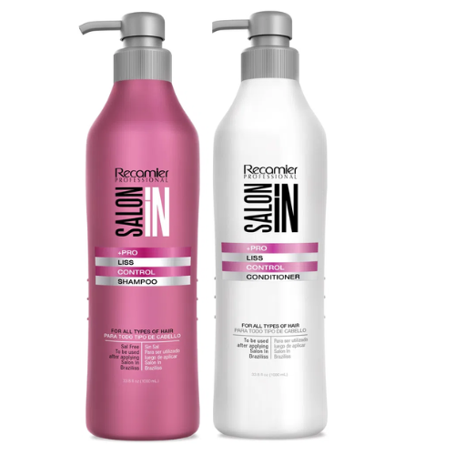 PACK SHAMPOO Y ACONDICIONADOR RECAMIER LISS CONTROL SUAVIDAD SALON IN 1000 ML - 1