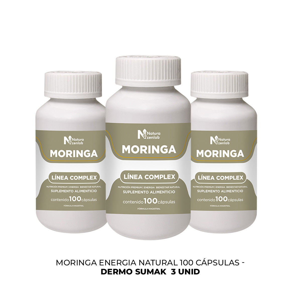 MORINGA ENERGIA NATURAL 100 CAPSULAS DERMO SUMAK 3 UND - 3