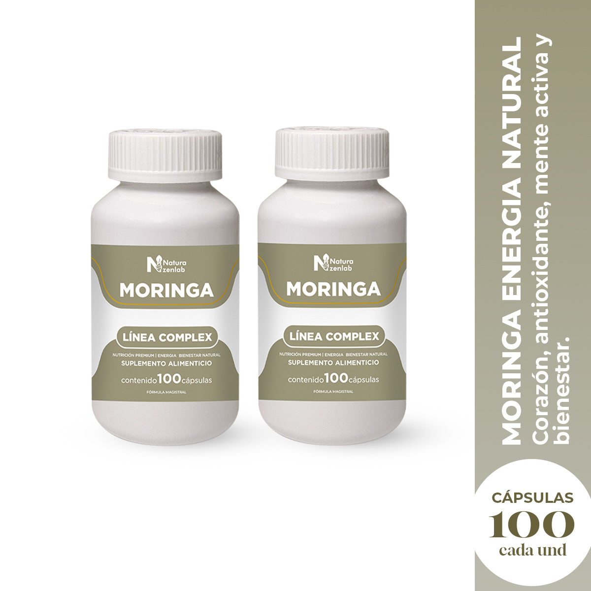 MORINGA ENERGIA NATURAL 100 CAPSULAS DERMO SUMAK 2 UND - 2