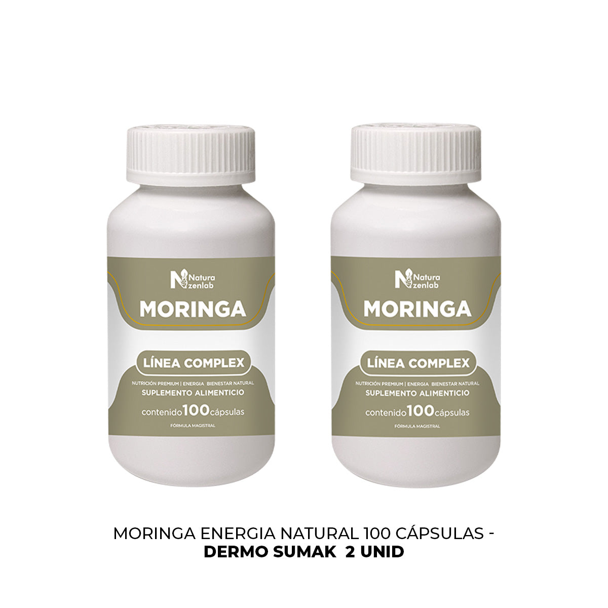 MORINGA ENERGIA NATURAL 100 CAPSULAS DERMO SUMAK 2 UND - 3