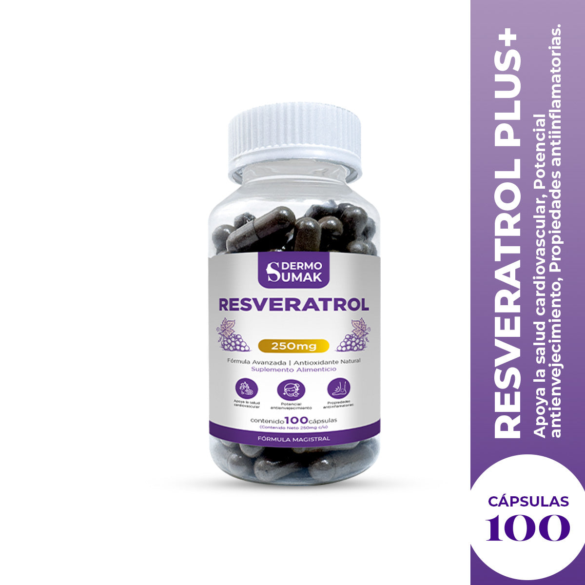 RESVERATROL PLUS+ 250MG DERMO SUMAK - 2