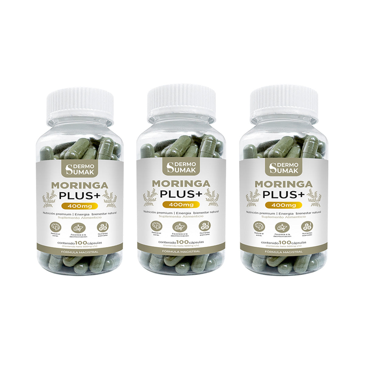 MORINGA PLUS+ 400MG DERMO SUMAK 3 UND - 1