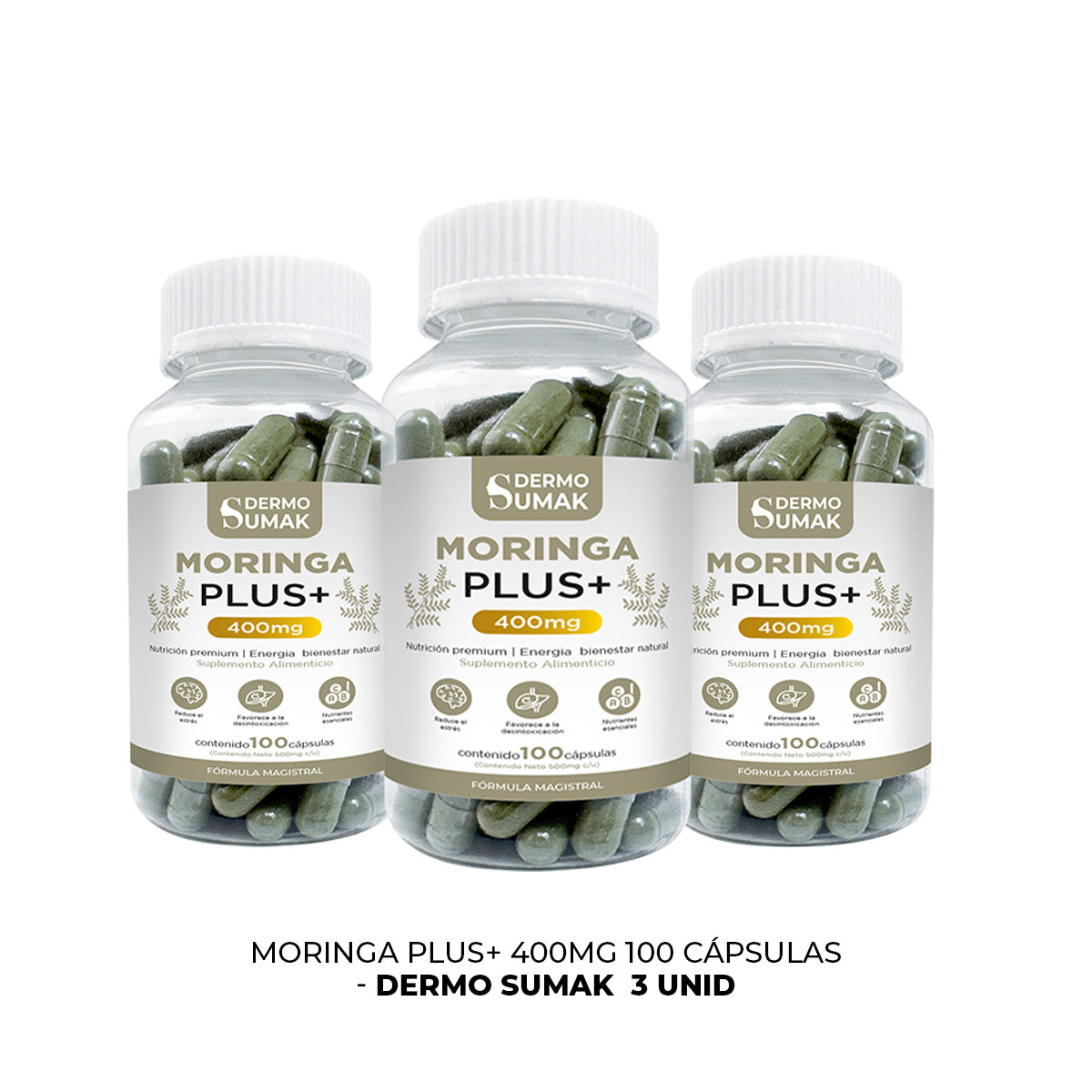 MORINGA PLUS+ 400MG DERMO SUMAK 3 UND - 3