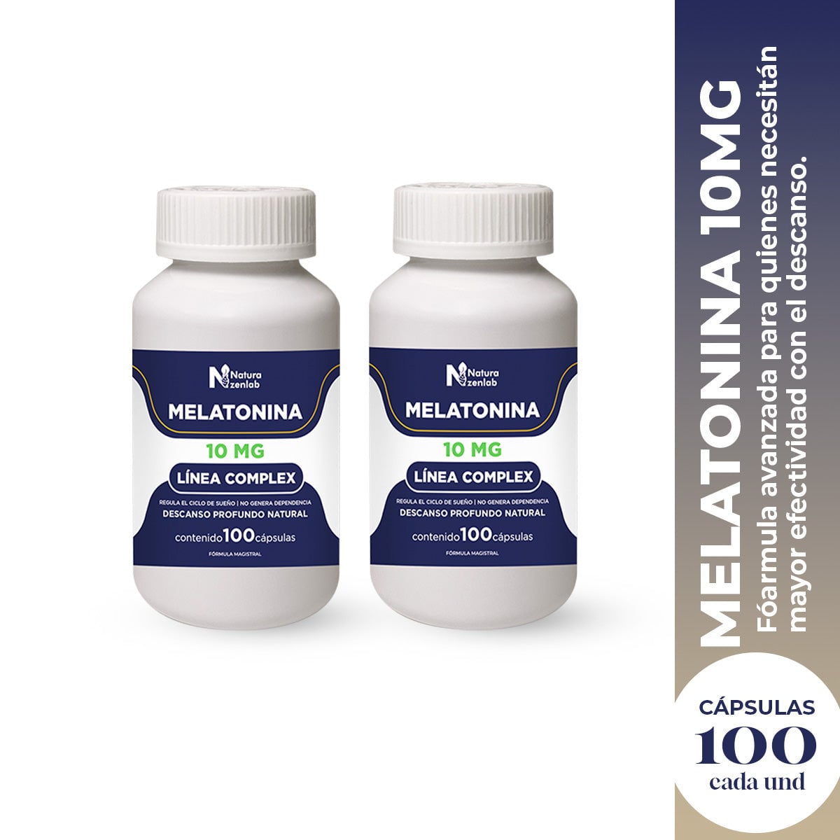 MELATONINA 10MG 100 CAPSULAS DERMO SUMAK 2 UND - 2