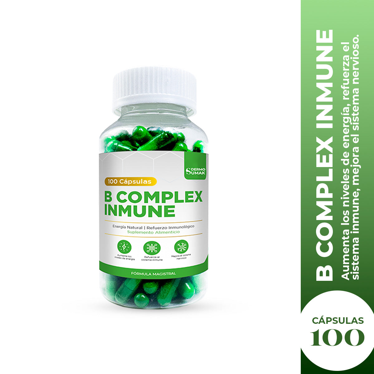 B COMPLEX INMUNE 100 CAPSULAS DERMO SUMAK - 2