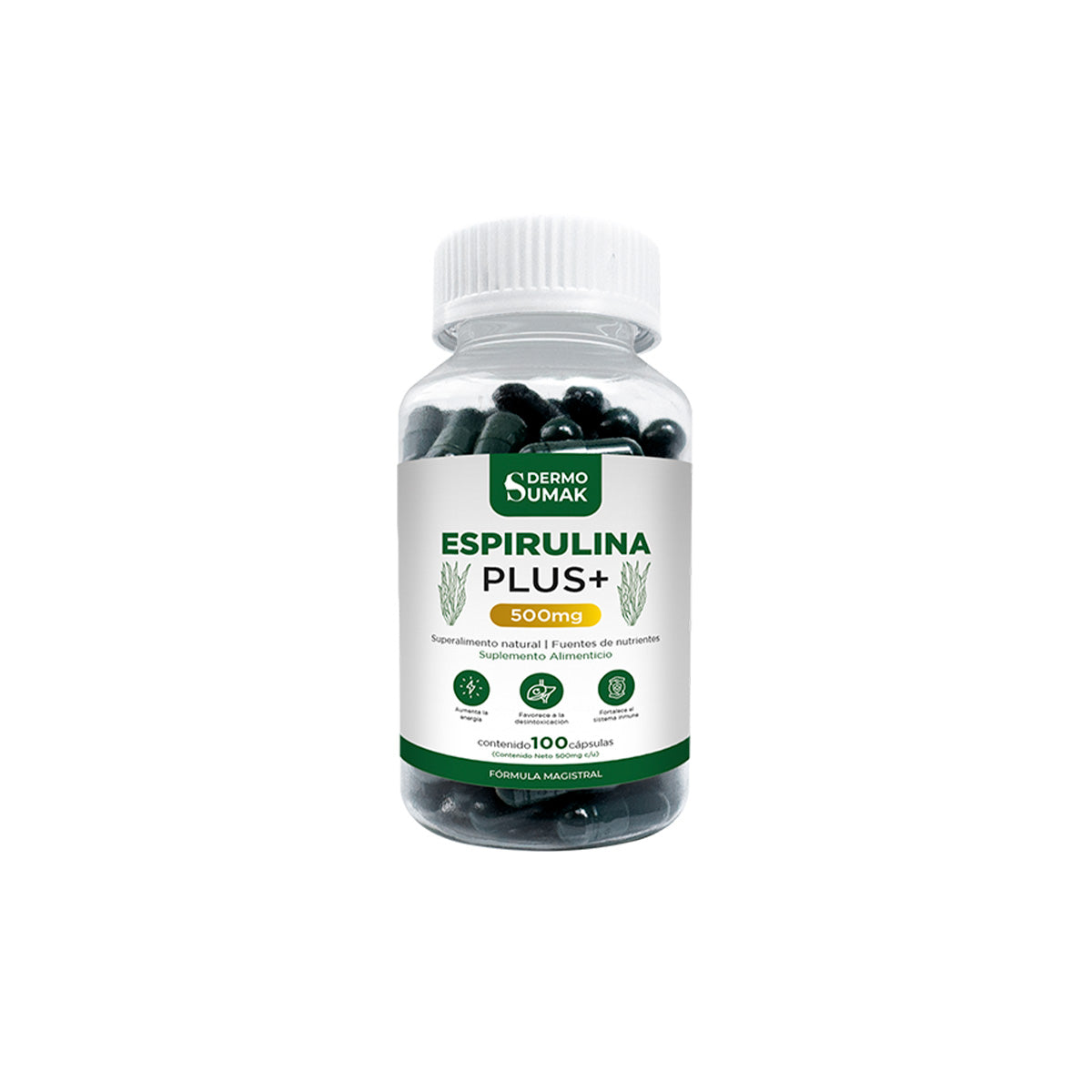 ESPIRULINA PLUS+ 500MG DERMO SUMAK - 1