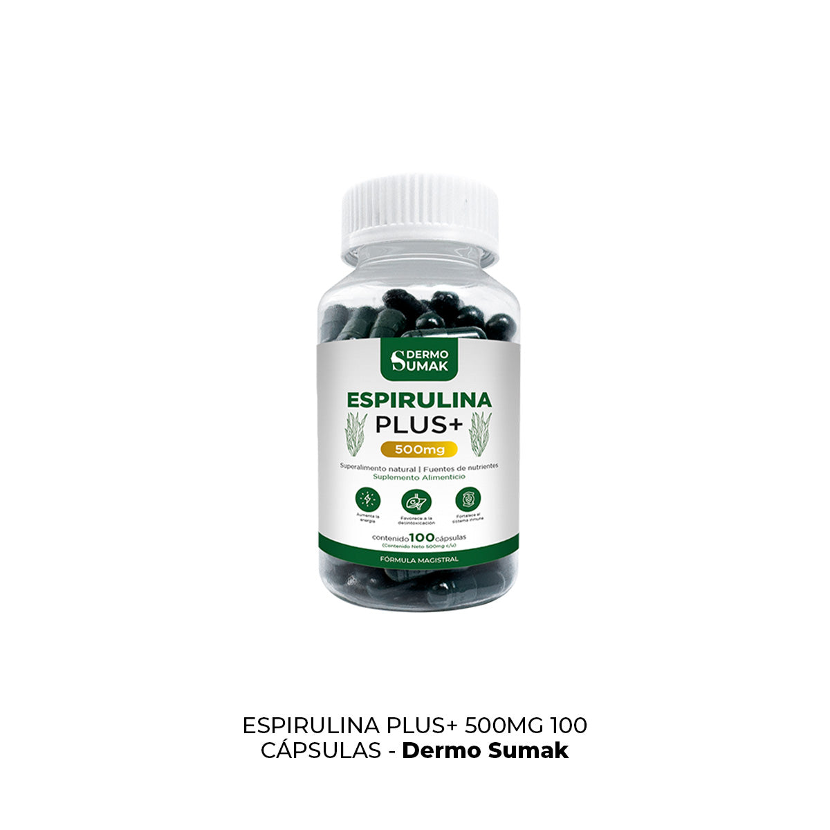 ESPIRULINA PLUS+ 500MG DERMO SUMAK - 3