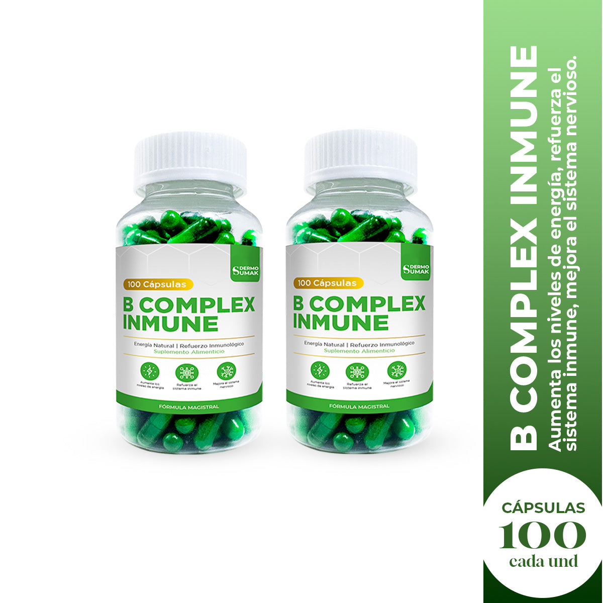 B COMPLEX INMUNE 100 CAPSULAS DERMO SUMAK 2 UND - 2