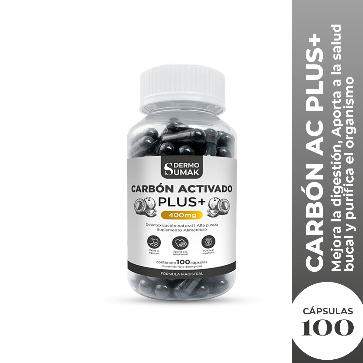 CARBON AC PLUS+ 400MG DERMO SUMAK - 2