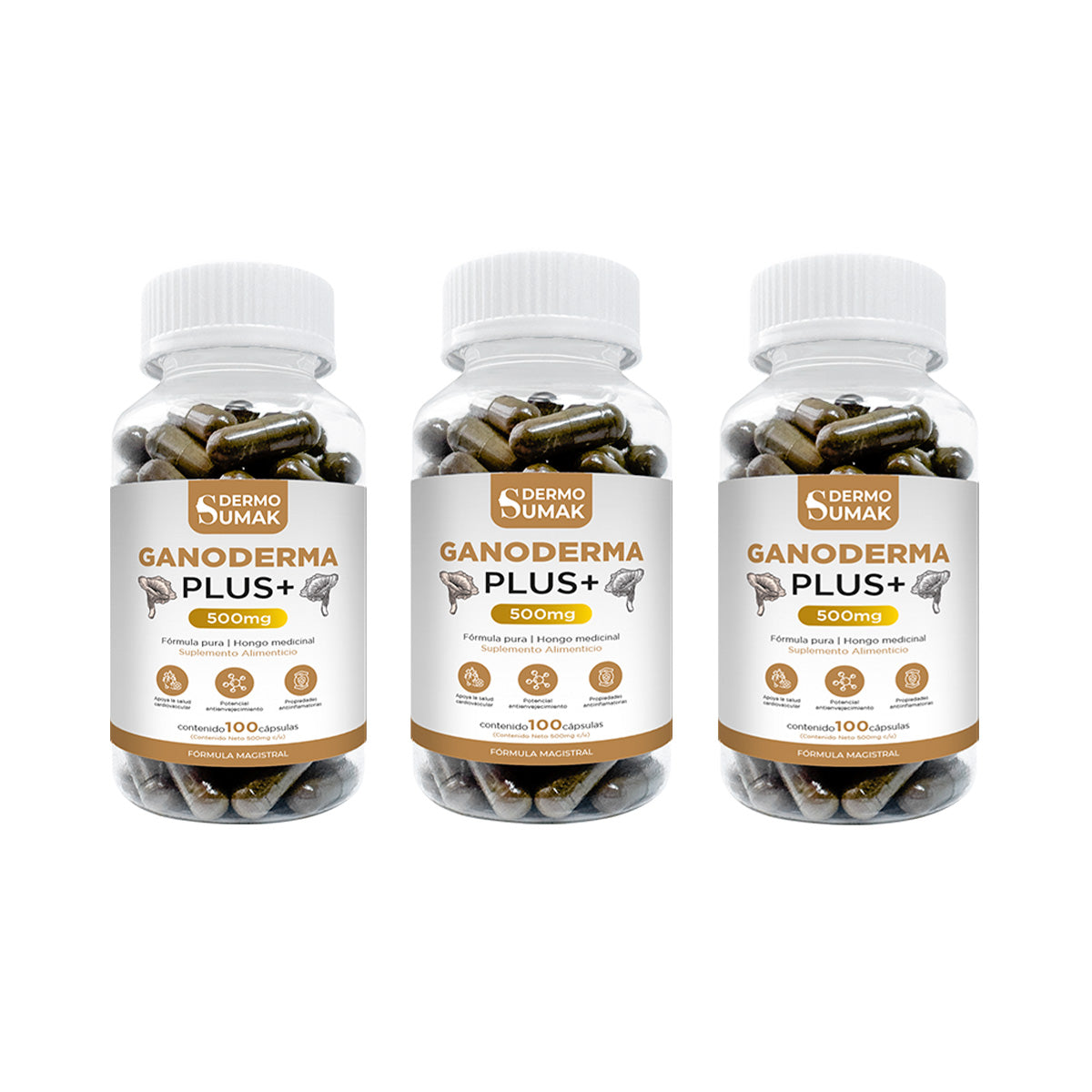 GANODERMA PLUS+ 500MG DERMO SUMAK 3 UND - 1