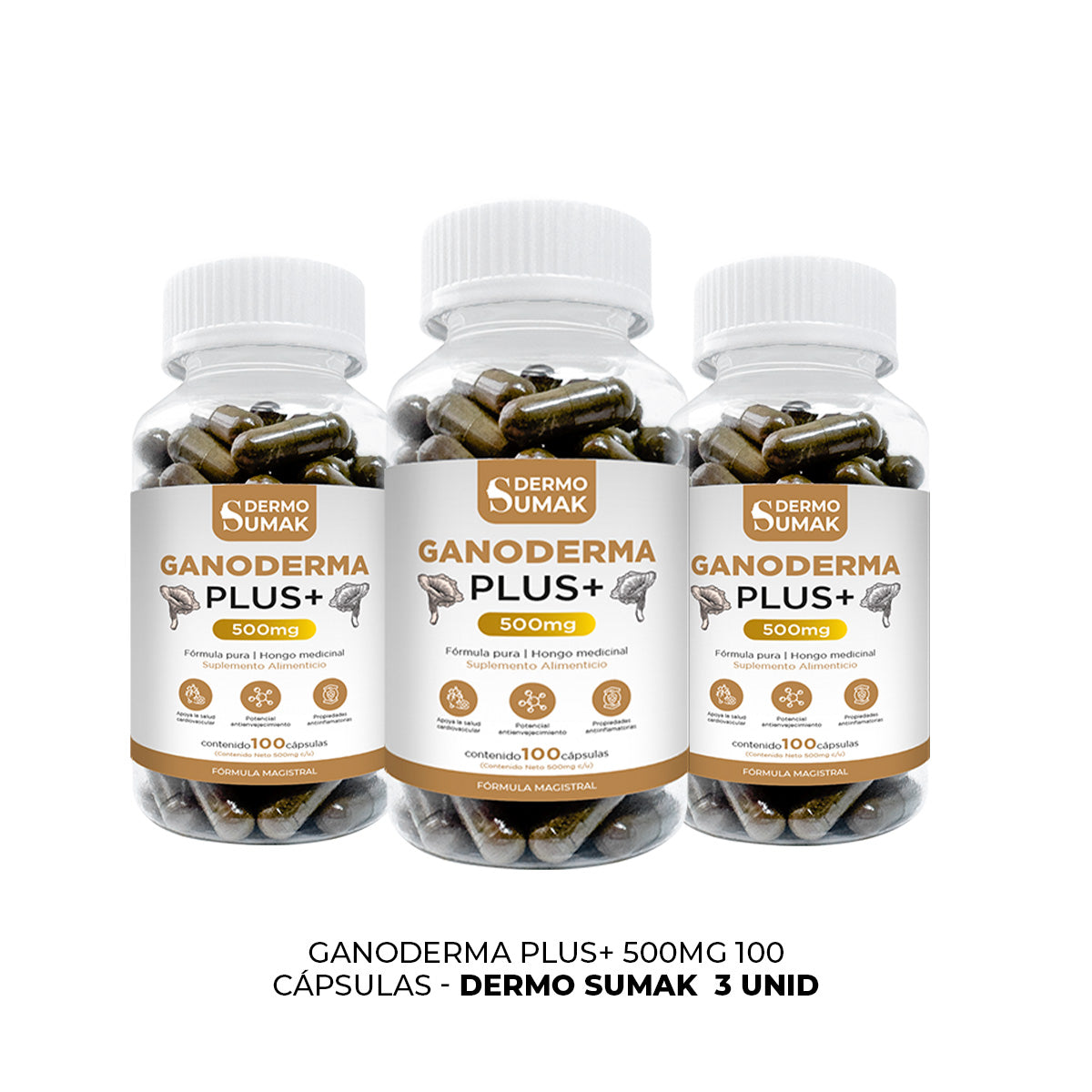 GANODERMA PLUS+ 500MG DERMO SUMAK 3 UND - 3
