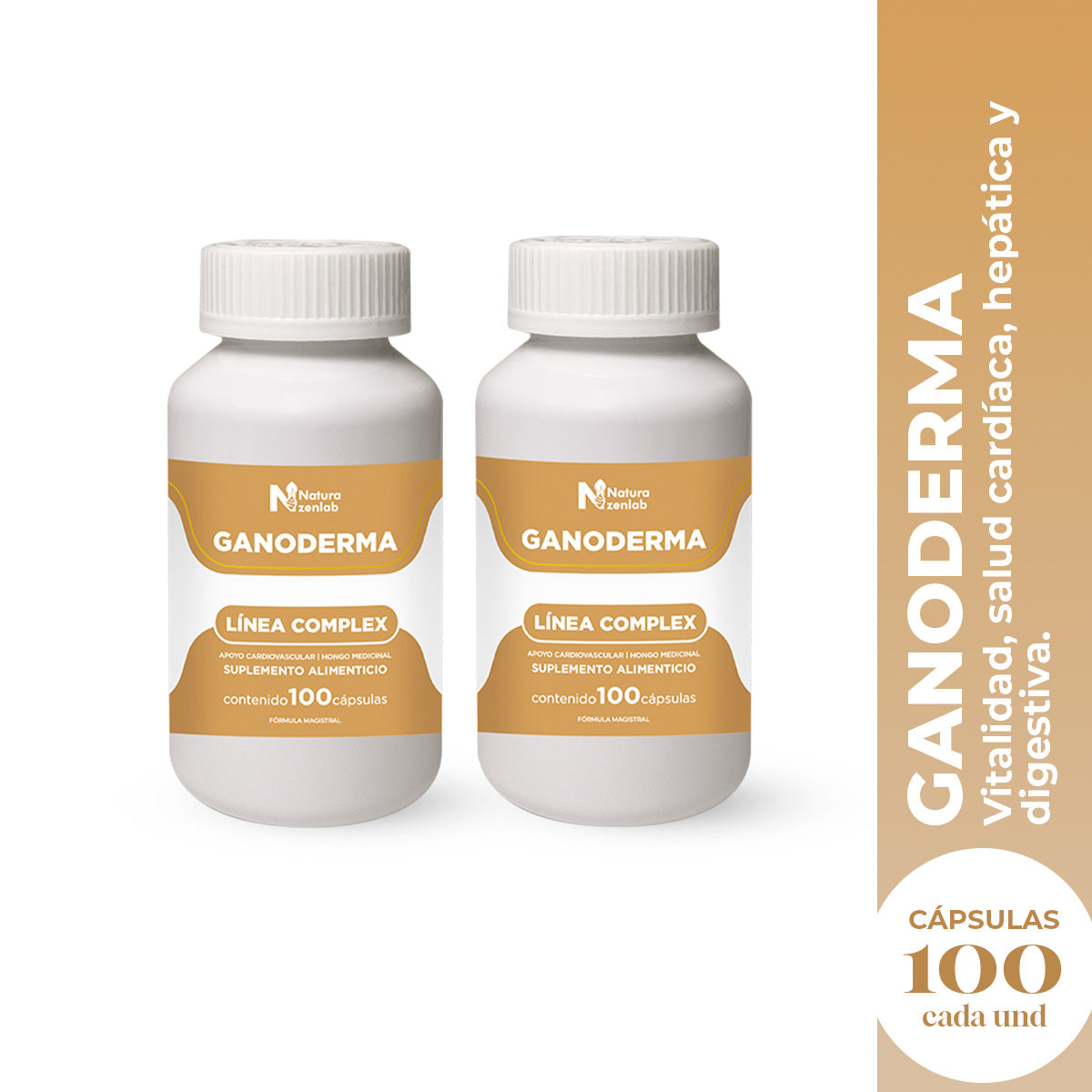 GANODERMA ANTIOXIDANTE NATURAL 100 CAPS DERMO SUMAK 2 UND - 2