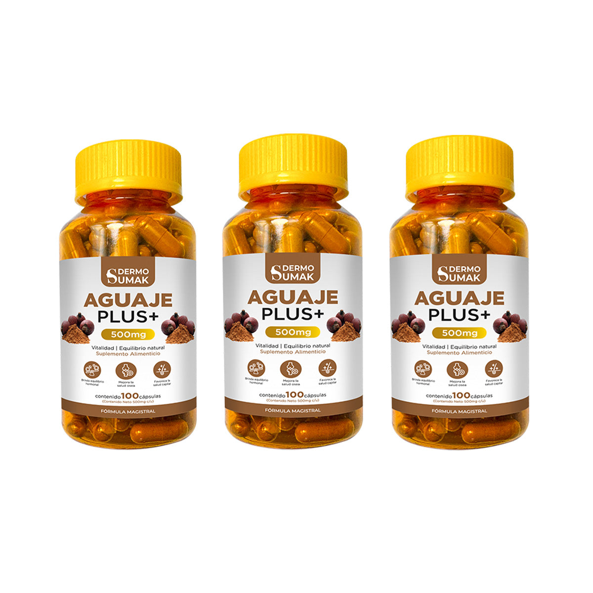 AGUAJE PLUS+ 100 CAPSULAS DERMO SUMAK 3 UND - 1
