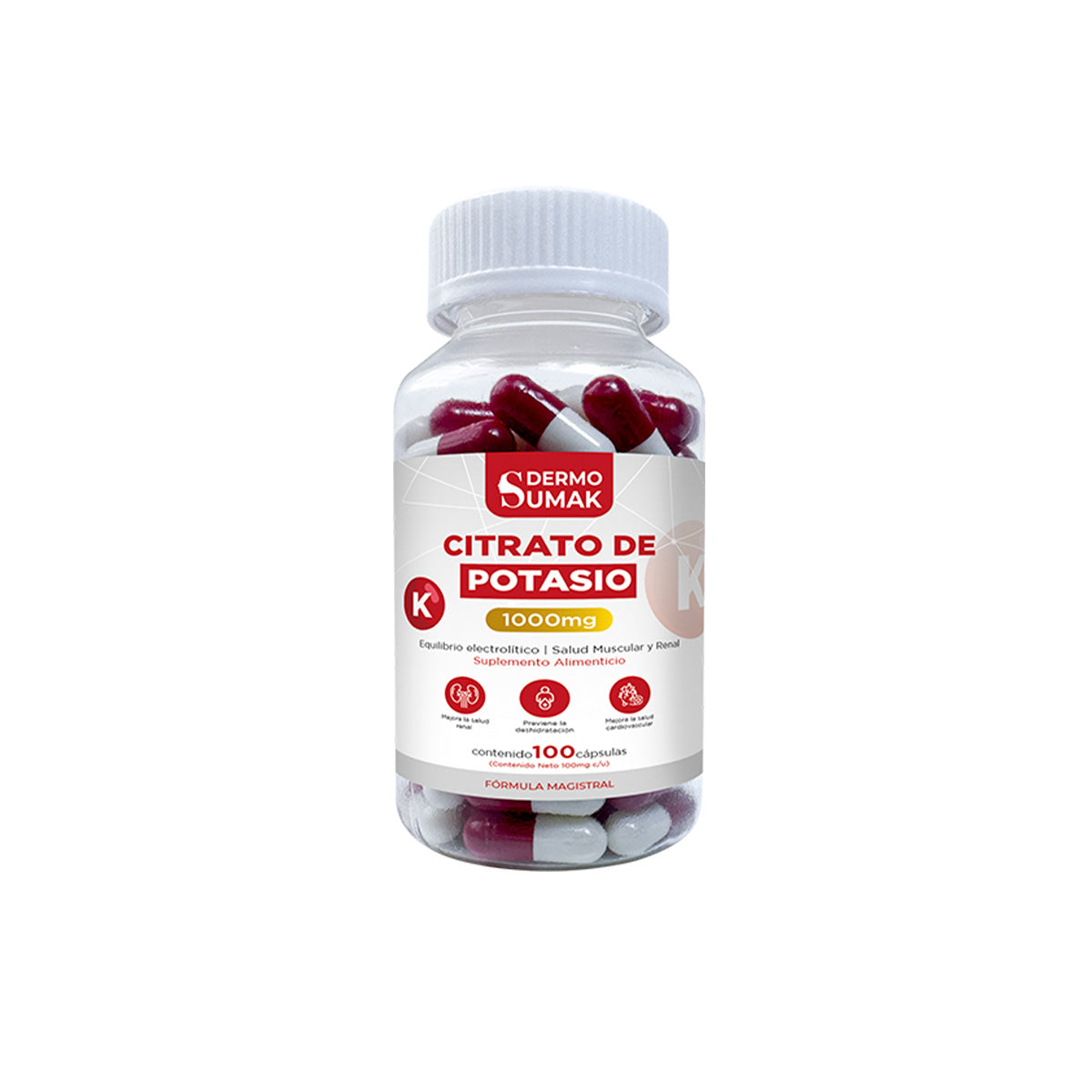 CITRATO DE POTASIO 100 CAPSULAS DERMO SUMAK - 1