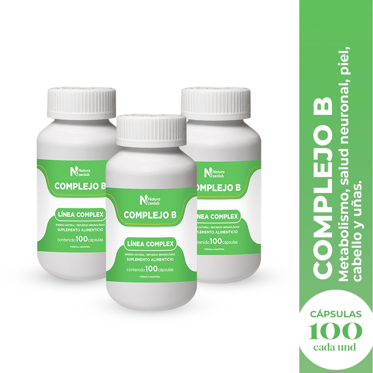 COMPLEJO B ENERGIA NATURAL 100 CAPSULAS DERMO SUMAK 3 UND - 2