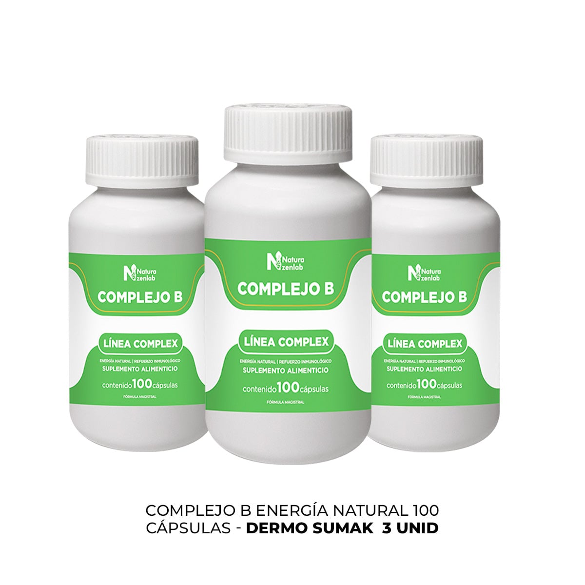 COMPLEJO B ENERGIA NATURAL 100 CAPSULAS DERMO SUMAK 3 UND - 3