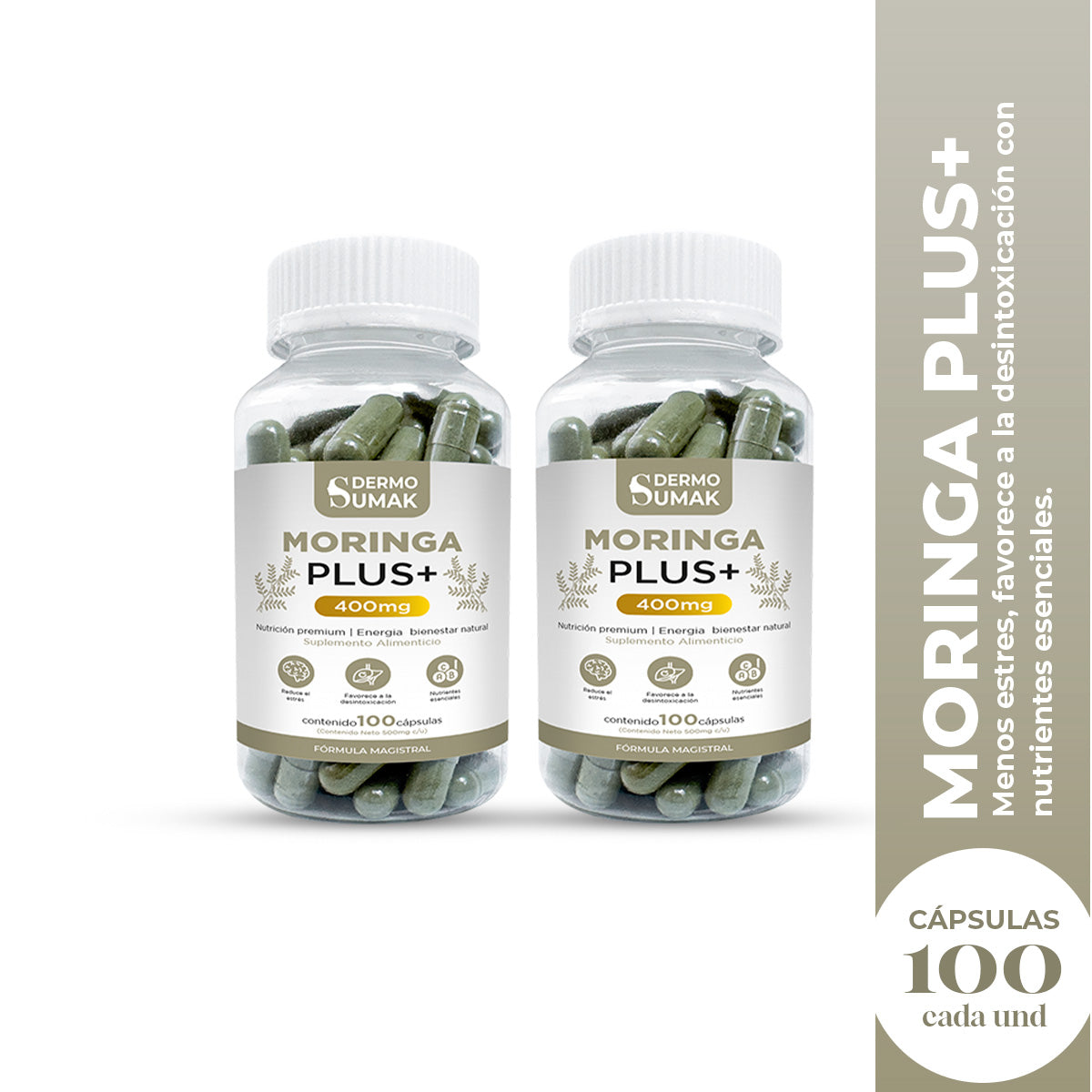 MORINGA PLUS+ 400MG DERMO SUMAK 2 UND - 2