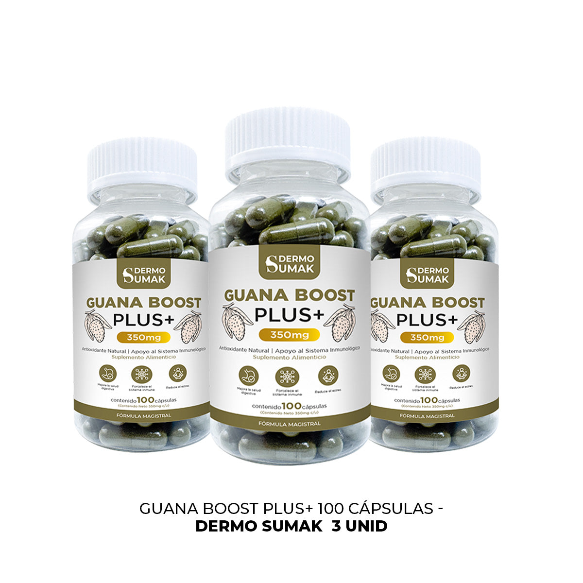 GUANA BOOST PLUS+ 100 CAPSULAS DERMO SUMAK 3 UND - 3