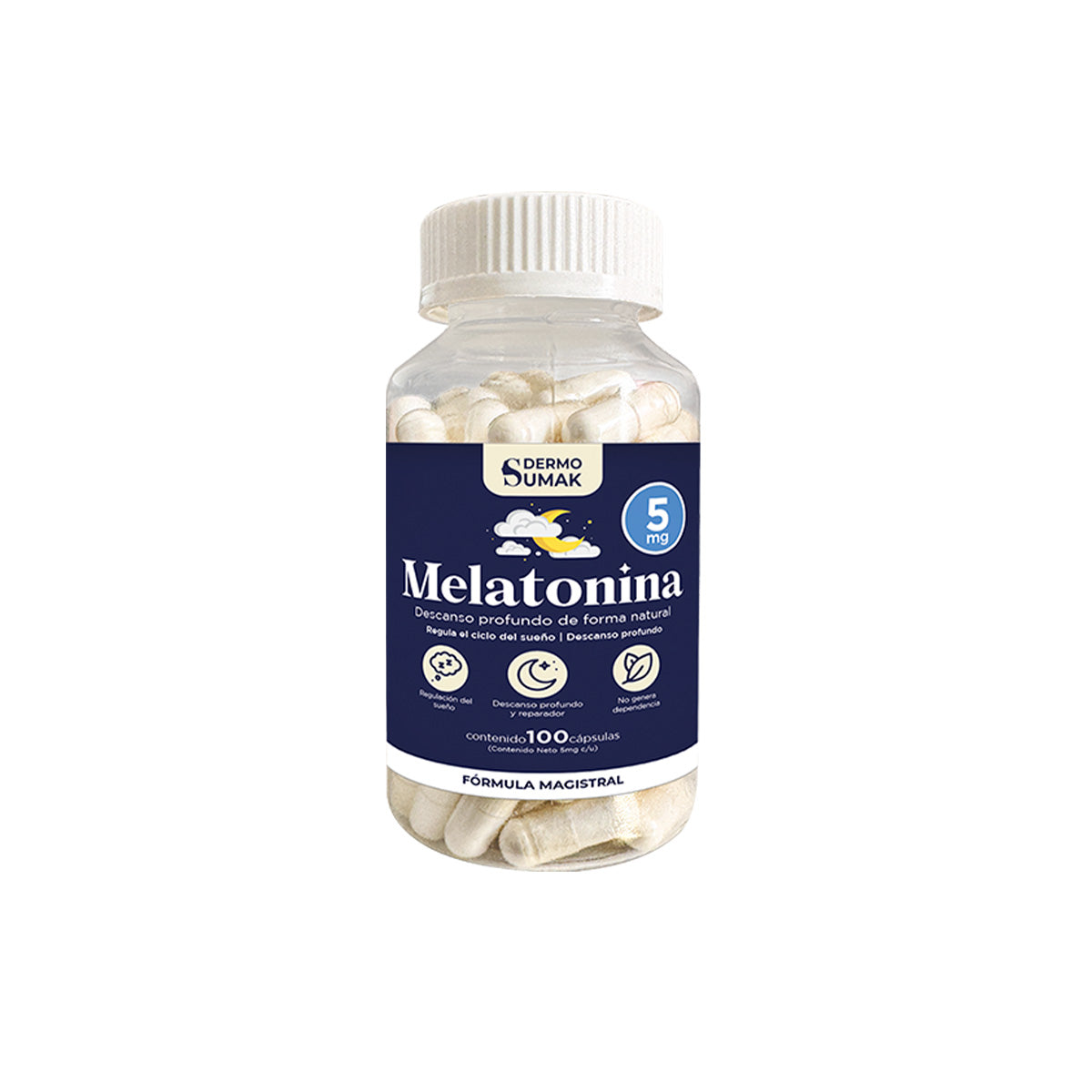 MELATONINA 5MG 100 CAPSULAS DERMO SUMAK - 1