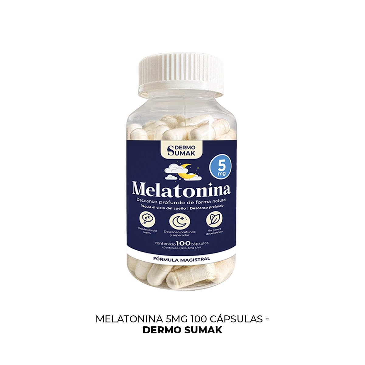 MELATONINA 5MG 100 CAPSULAS DERMO SUMAK - 3
