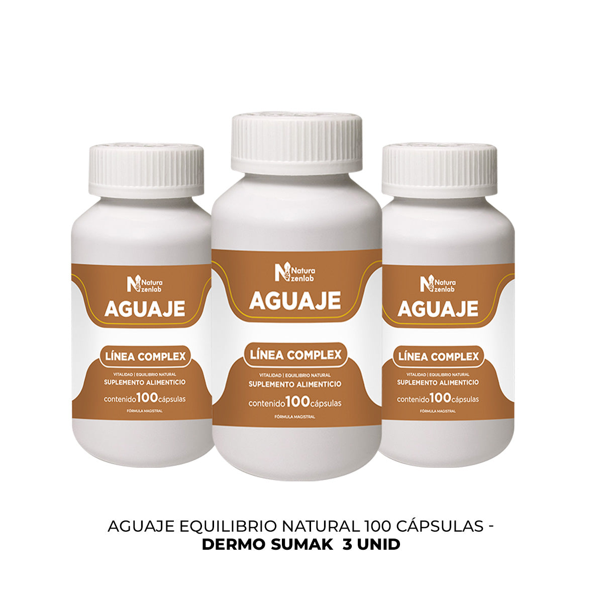 AGUAJE EQUILIBRIO NATURAL 100 CAPSULAS DERMO SUMAK 3 UND - 3