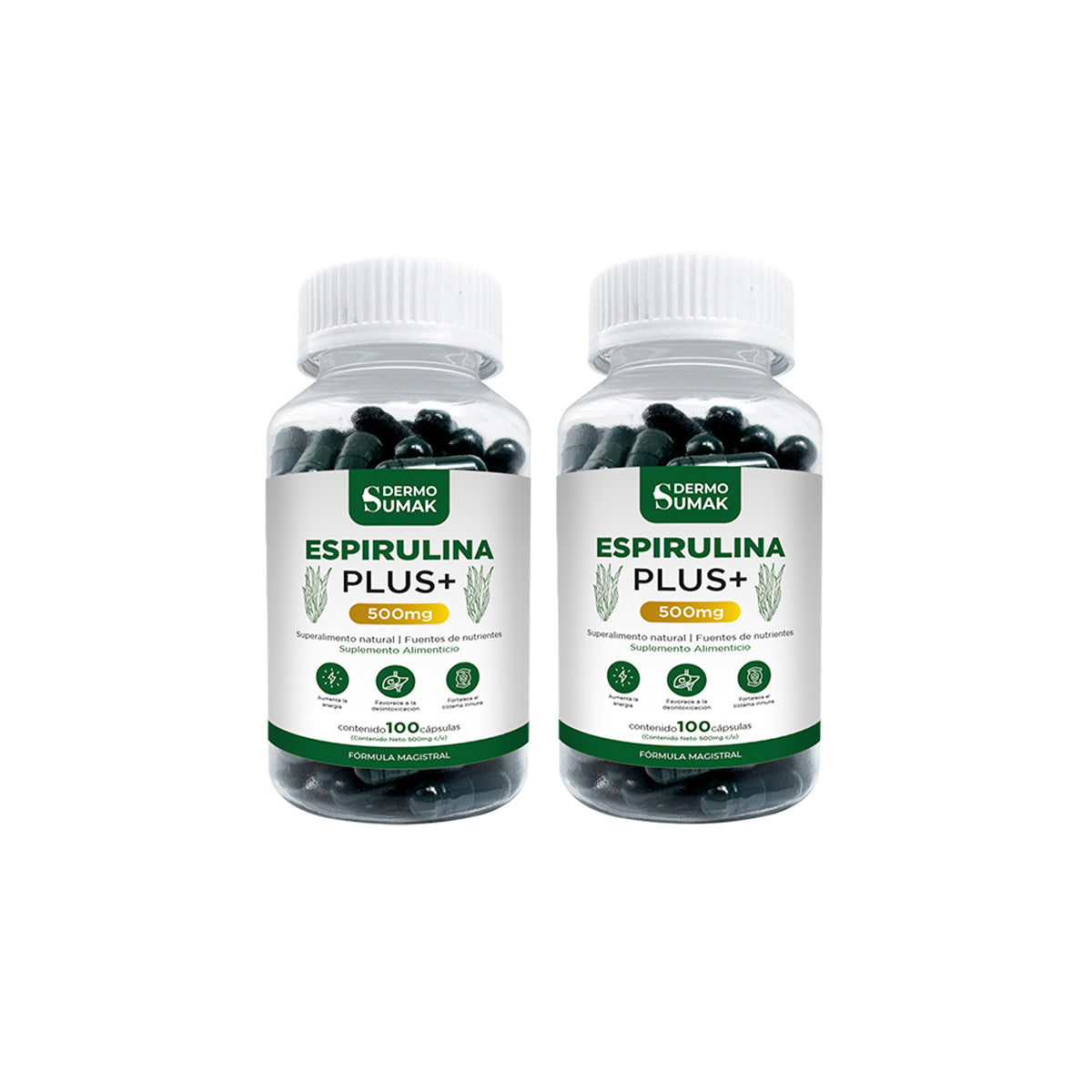 ESPIRULINA PLUS+ 500MG DERMO SUMAK 2 UND - 1