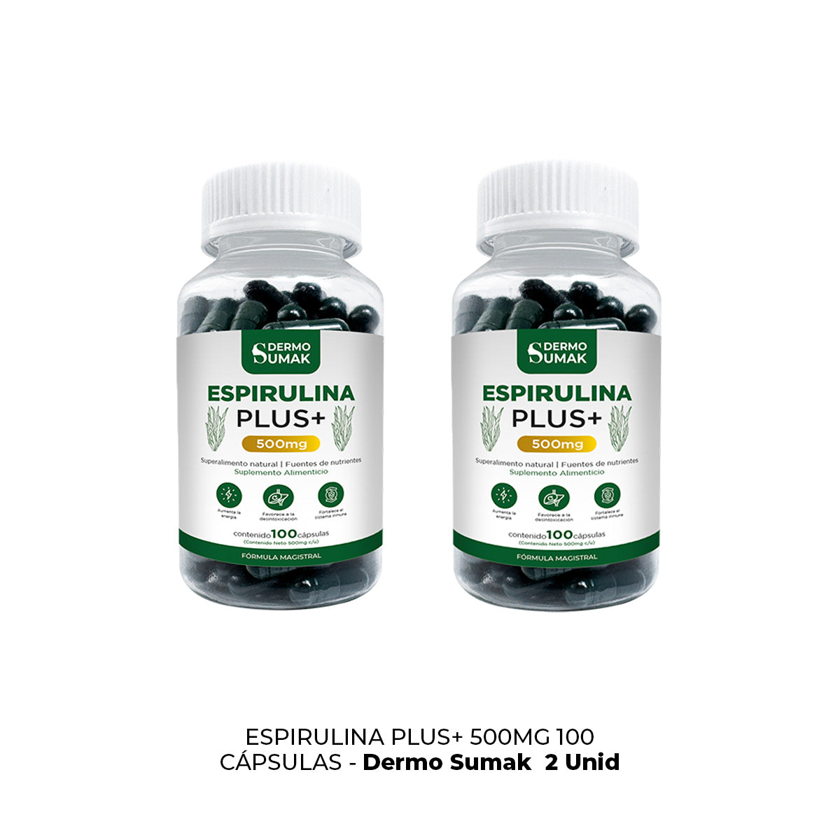 ESPIRULINA PLUS+ 500MG DERMO SUMAK 2 UND - 3