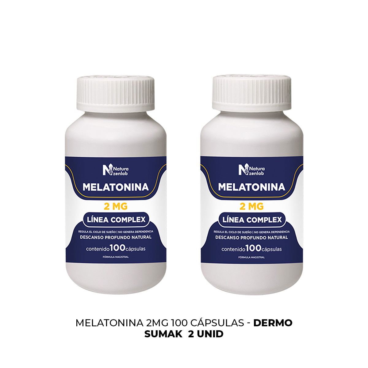 MELATONINA 2MG 100 CAPSULAS DERMO SUMAK 2 UND - 3